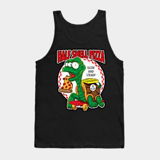 Half Shell Pizza - Mutant Turtle Skateboard Pizza Delivery Tank Top